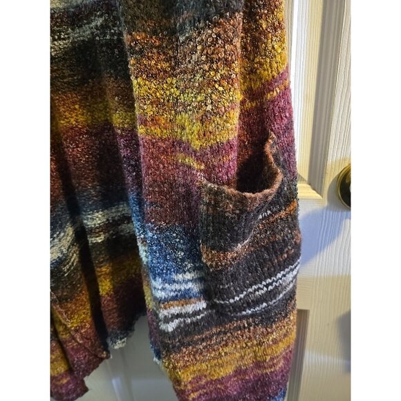 Rain + Rose Sleeveless Hooded Long Boho Cardigan Sweater. Wool Blend. Size Small - Picture 8 of 12